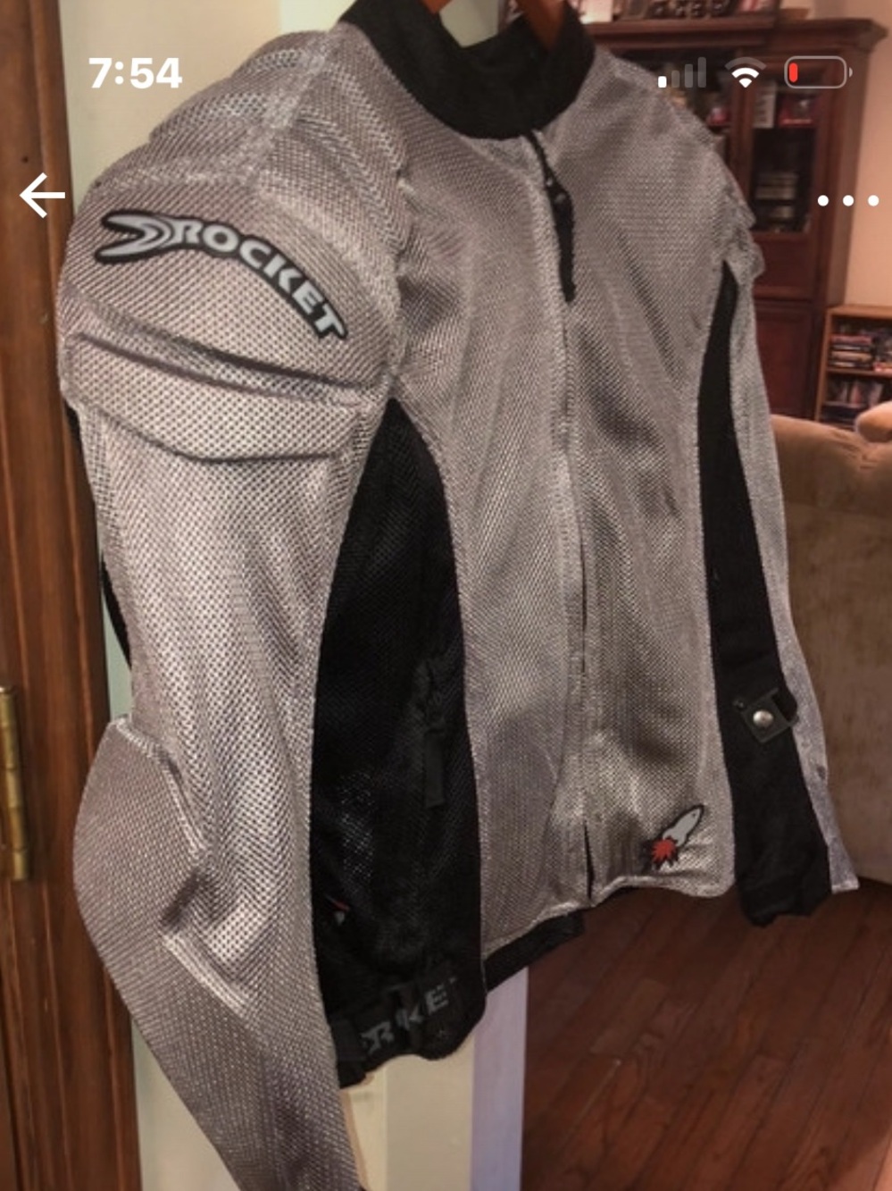 Joe Rocket Light Gray and Black Mesh Motorcycle Jacket